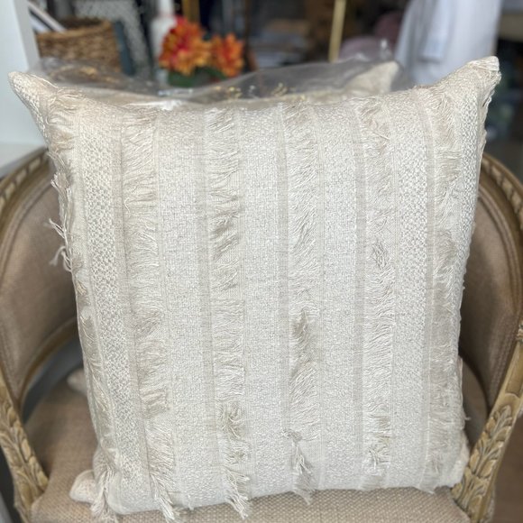 Acadia Greige Throw Pillow by Ryan Studio - Picture 1 of 3